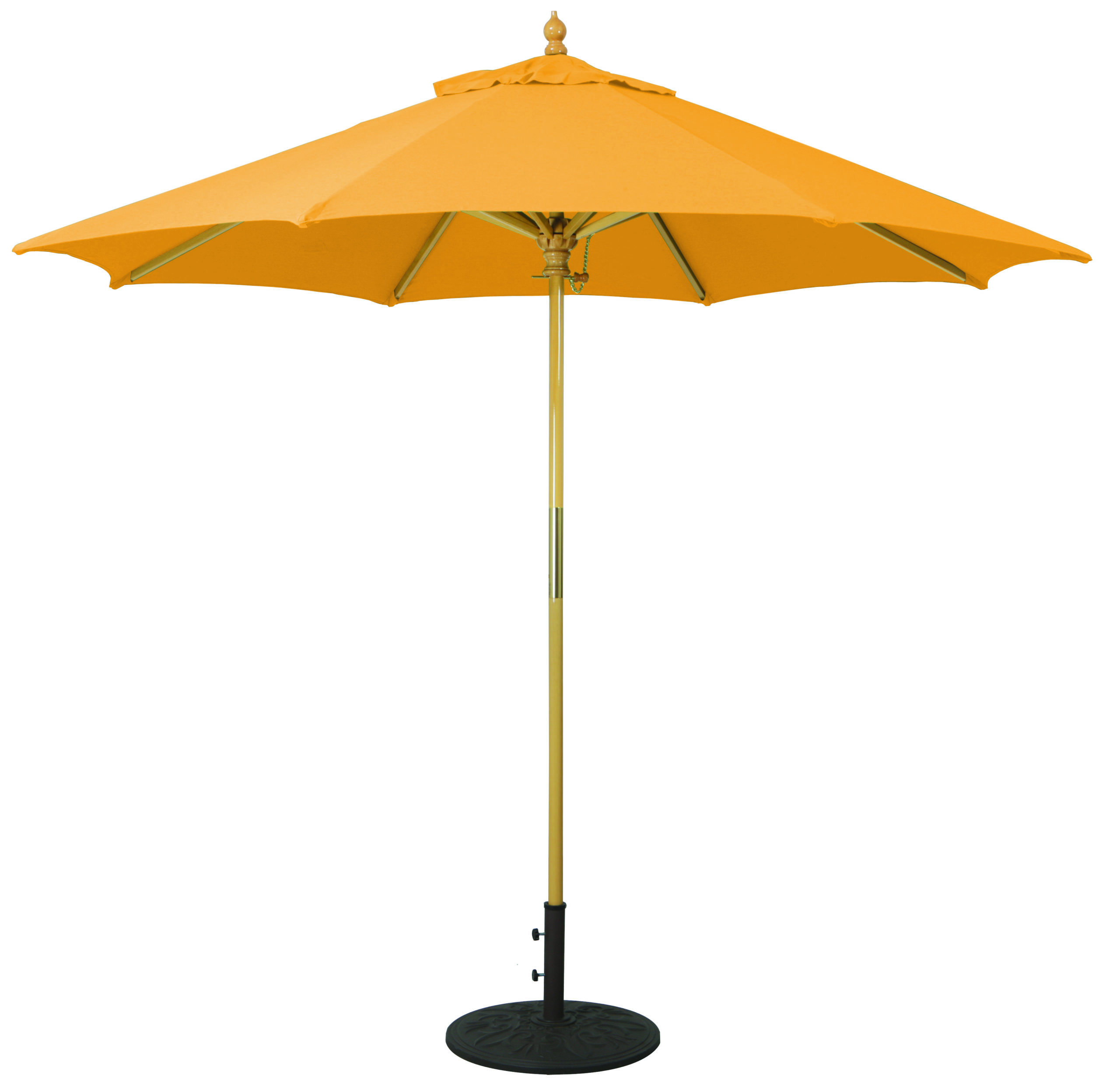 9ft Wood Market Umbrella Commercial | MJJSales.com