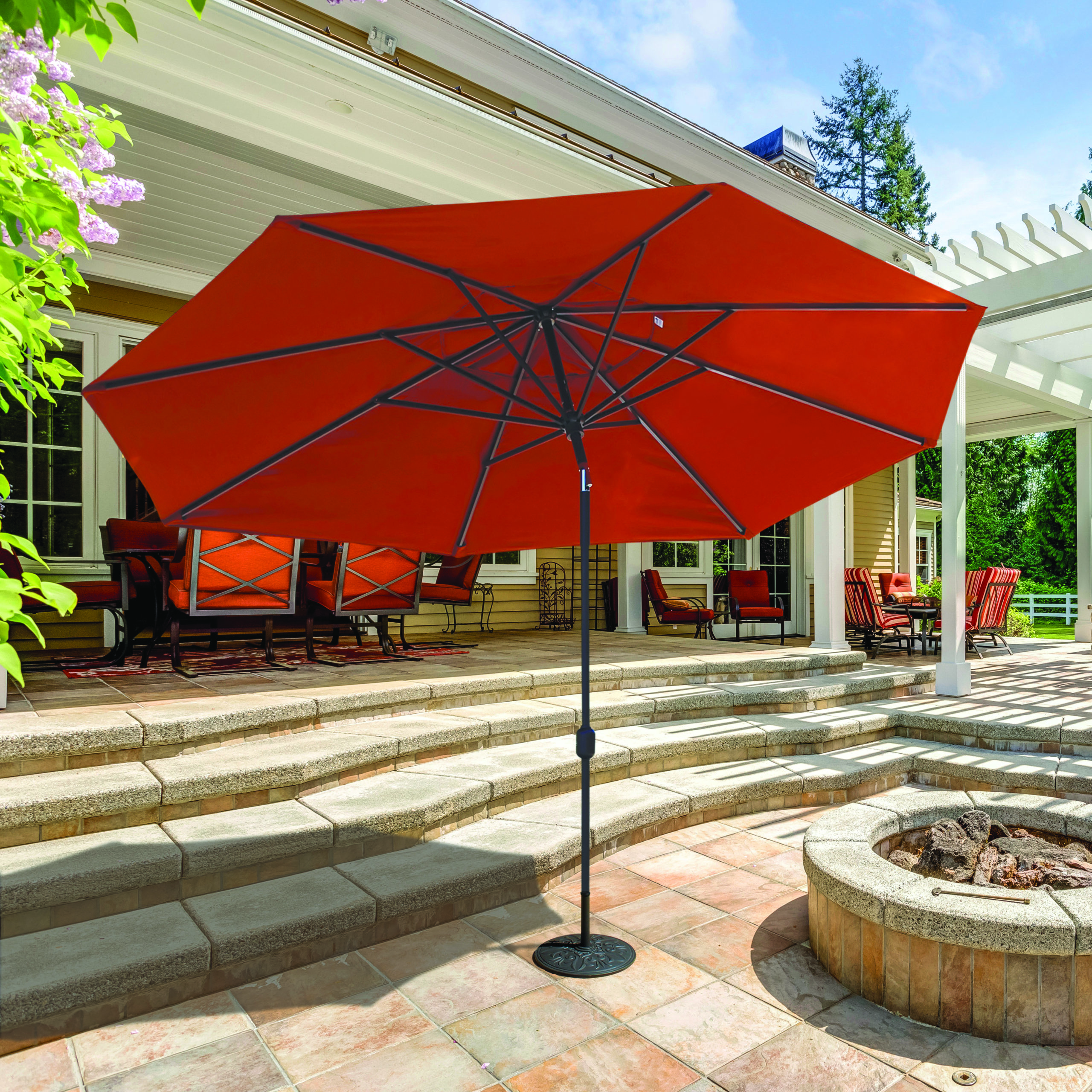 Oval Aluminum Market Umbrella 8ft x 11ft